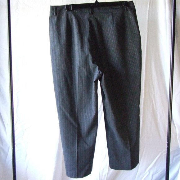 Le Redoute pants pinstripe vintage NWT new old stock grey white plus size 14 - Picture 2 of 11
